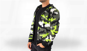 Valentino neon camoflauge print hoodie