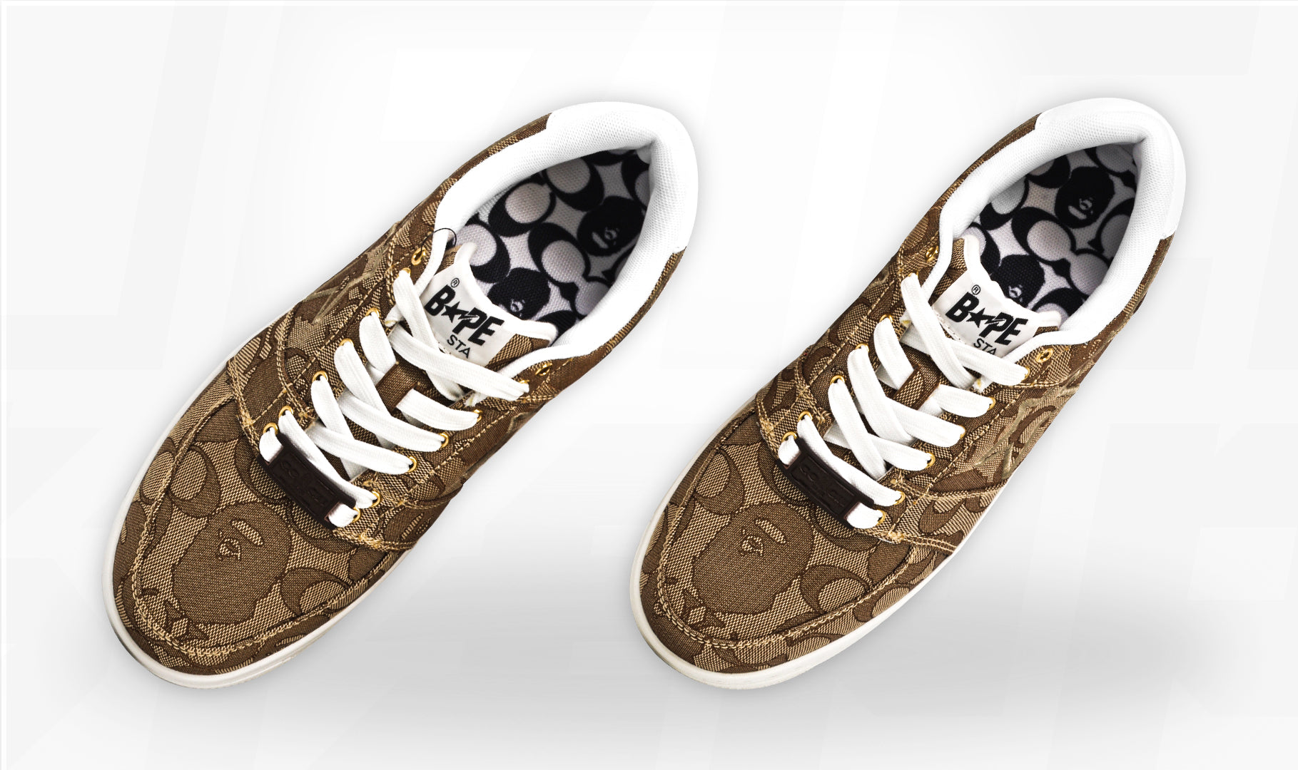 A bathing Ape STA Low Coach Beige